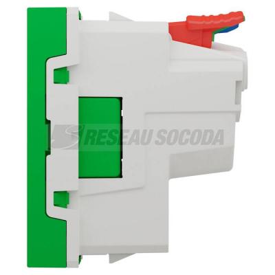  Prise 2P+T FR 90� rapide Vert 