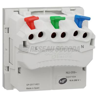  Prise 2P+T FR 90� rapide Blanc 