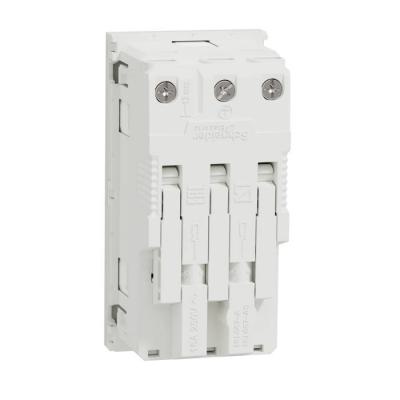  Prise 2x 2P+T DE vis Blanc 