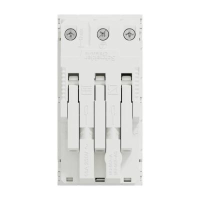  Prise 2x 2P+T DE vis Blanc 