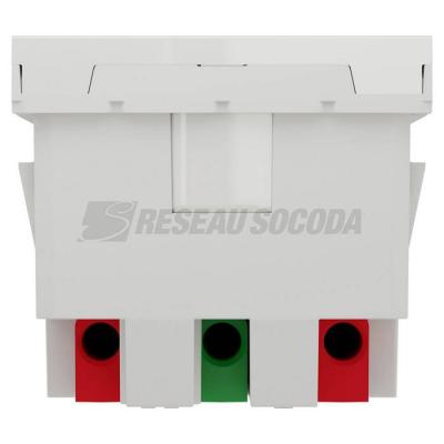  Prise 2x 2P+T DE vis Blanc 