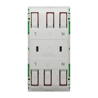  Prise 2x 2P+T FR 45� rap Vert 