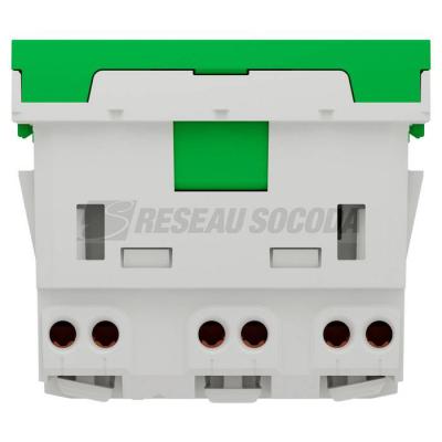  Prise 2x 2P+T FR 45� rap Vert 
