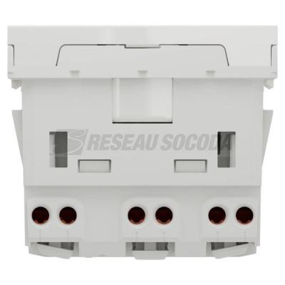  Prise 2x 2P+T FR 45� rap Blanc 