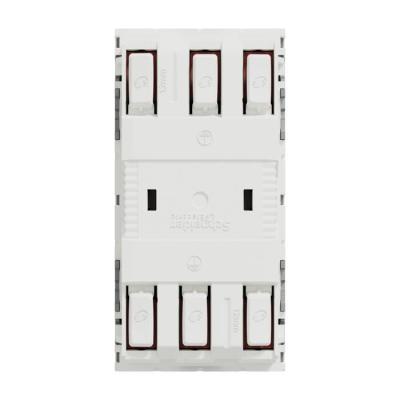  Prise 2x2P+T FR 45� rapide Alu 