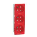  Prise 3x 2P+T FR45� d�t Rou 