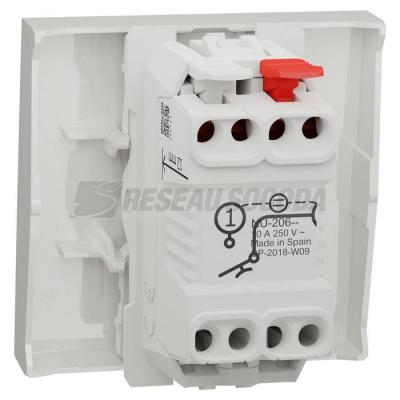  Poussoir lum local 10A 2m Blan 