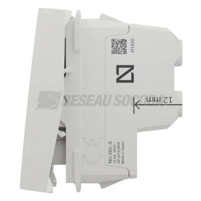  Inter bipolaire lum 2m Blanc 
