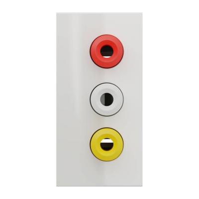  Prise RCA triple 1m Blanc 