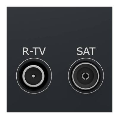  Prise R-TV + SAT ind 2m Anth 