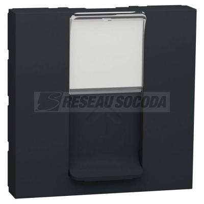  Prise 1 RJ45 S-One 2m Anth 