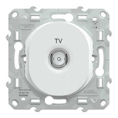  Prise TV simple blanc 