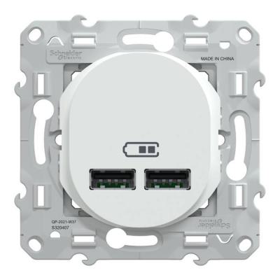 Chargeur USB A+A 10,5W Blanc 