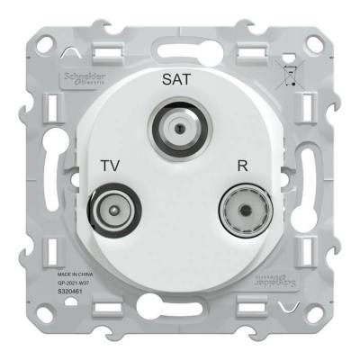  PRISE TV-R-SAT Blanc 