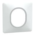  Plaque 1 poste Blanc Argent C 