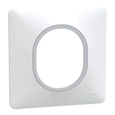  Plaque 1 poste Blanc Argent C 