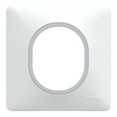  Plaque 1 poste Blanc Argent C 