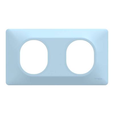 Plaque 2 post Hor 71 mm Bleu A 