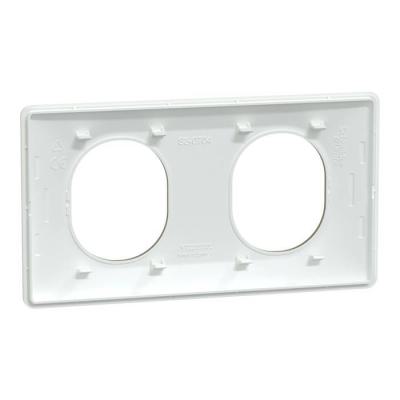  Plaque 2 post Hor 71 mm Blc Lt 