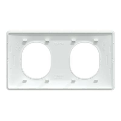  Plaque 2 post Hor 71 mm Blc Lt 