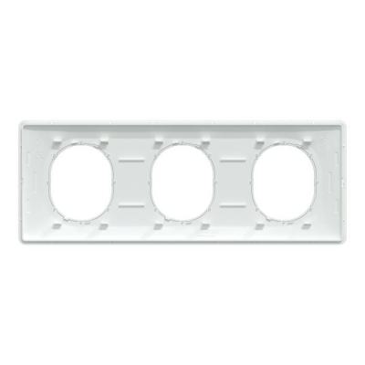  Plaque 3 post Hor 71 mm Blc Ag 
