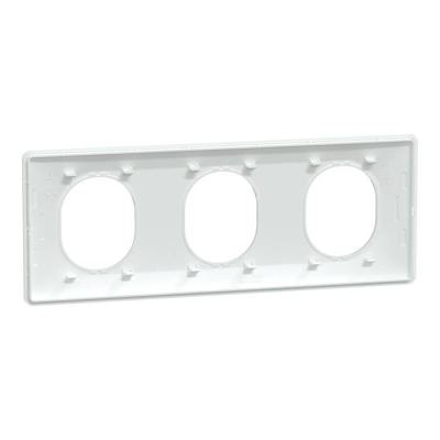  Plaque 3 post Horiz 71mm Blanc 