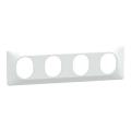  Plaque 4 post Horiz 71mm Blanc 