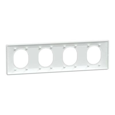  Plaque 4 post Horiz 71mm Blanc 