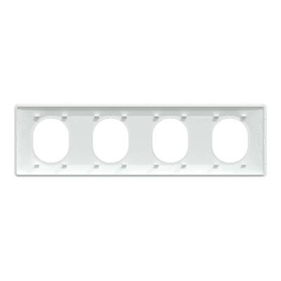  Plaque 4 post Horiz 71mm Blanc 