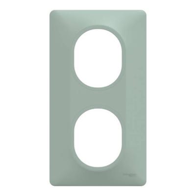  Plaque 2 post Vert 71mm Sauge 