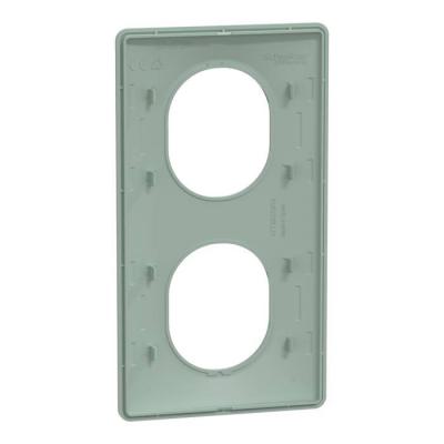  Plaque 2 post Vert 71mm Sauge 