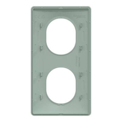  Plaque 2 post Vert 71mm Sauge 