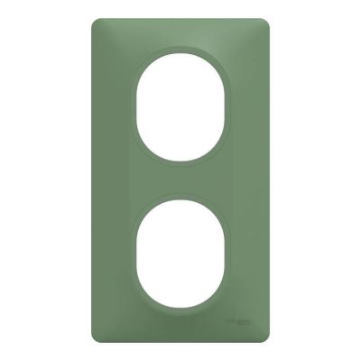  Plaque 2 post Vert 71mm Vert F 