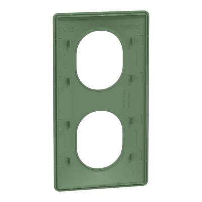  Plaque 2 post Vert 71mm Vert F 