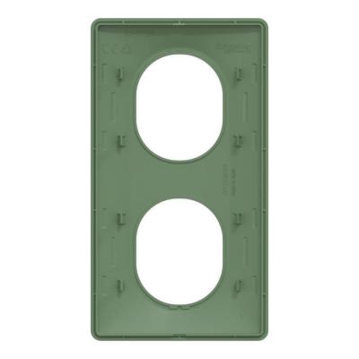  Plaque 2 post Vert 71mm Vert F 