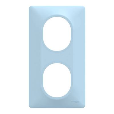  Plaque 2 post Vert 71mm Bleu A 