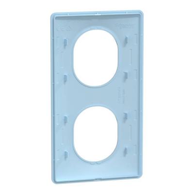  Plaque 2 post Vert 71mm Bleu A 
