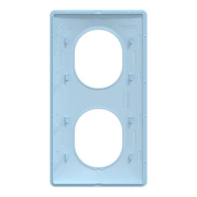  Plaque 2 post Vert 71mm Bleu A 