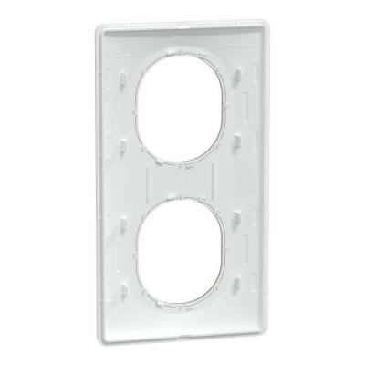  Plaque 2 post Vert 71mm Blc Lt 