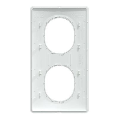  Plaque 2 post Vert 71mm Blc Lt 