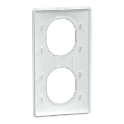  Plaque 2 post Vert 71mm Blc Ag 