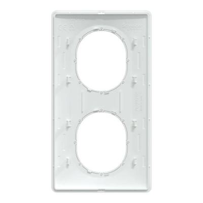  Plaque 2 post Vert 71mm Blc Ag 