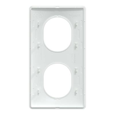  Plaque 2 post Vert 71mm Blanc 