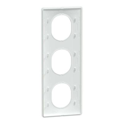  Plaque 3 post Vert 71mm Blanc 
