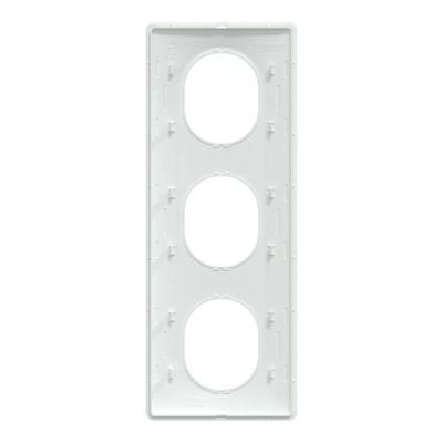  Plaque 3 post Vert 71mm Blanc 
