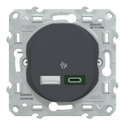  Chargeur USBA 7,5W+C 45W Anth 