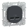  Chargeur USB A+A 10,5W Anth 