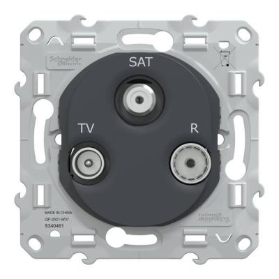  Prise TV-R-SAT Anthracite 
