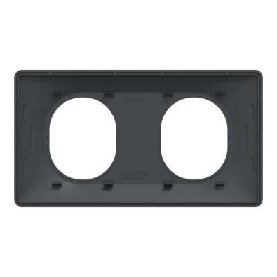  Plaque 2 postes Hor 71mm Anth 