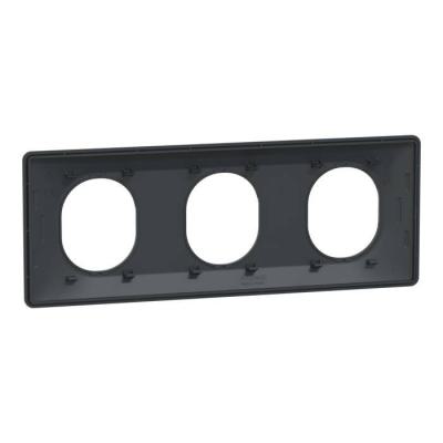  Plaque 3 postes Hor 71mm Anth 